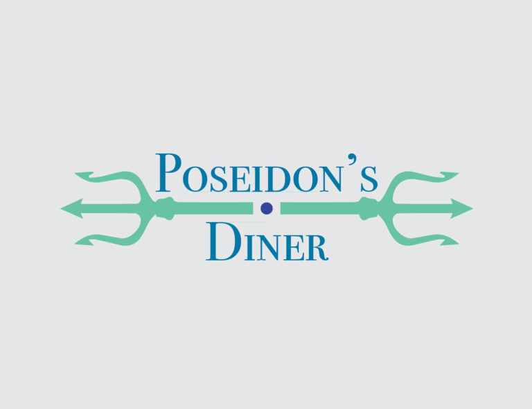 Poseidon’s Diner Logo Design & Menu